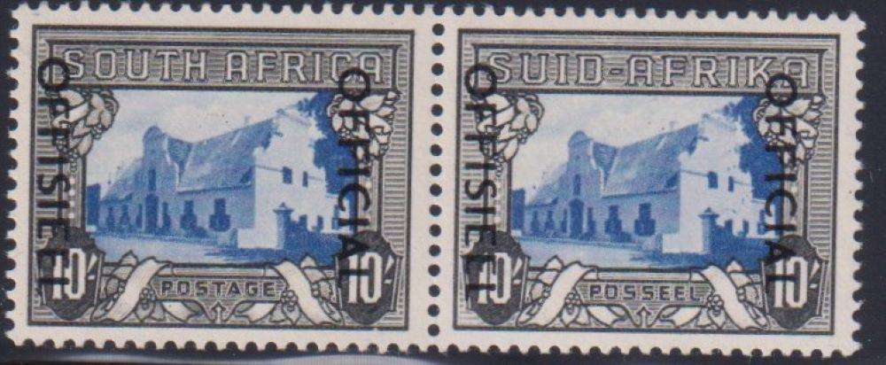 SA 1950 10/- OFFICIAL SUPERB UNMOUNTED SACC O49 CV R1600