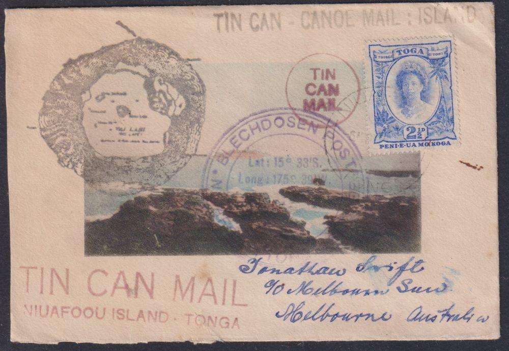TONGA TIN CAN MAIL COVER