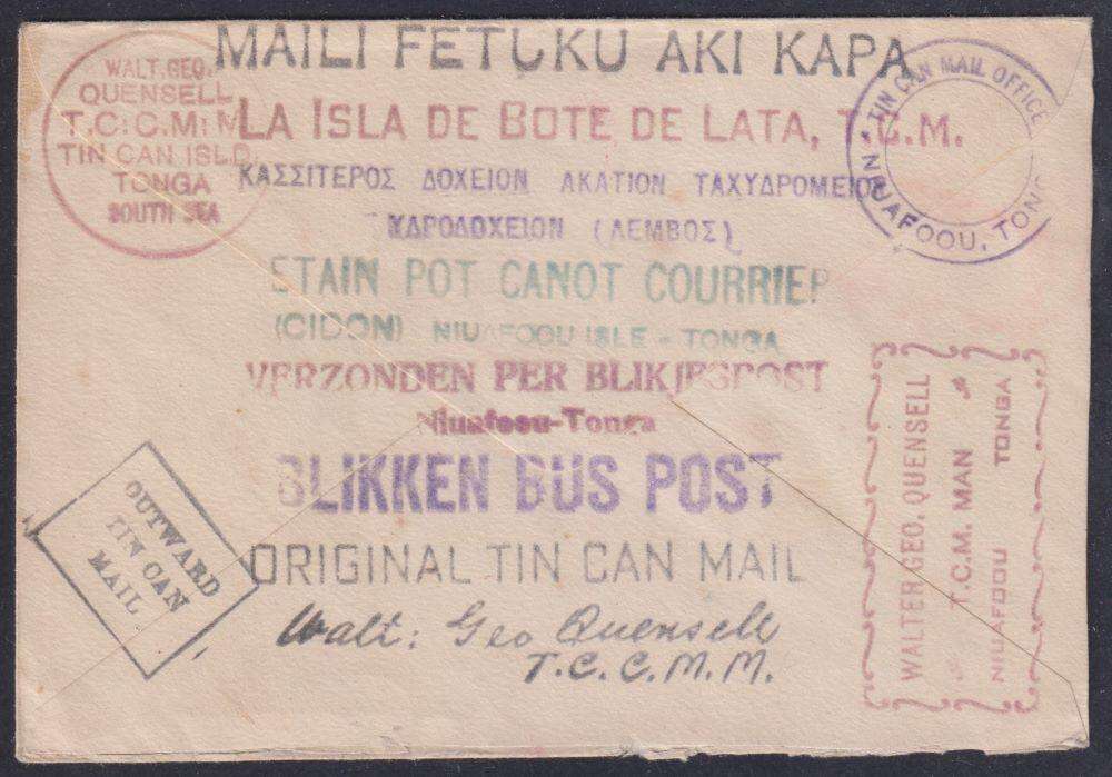 TONGA TIN CAN MAIL COVER