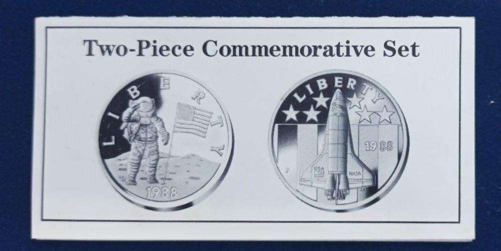 America in Space Two piece Commemorative Set - Silver & Bronze Coins