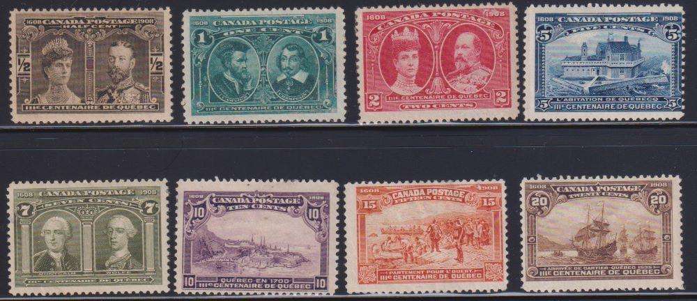 CANADA 1908 QUEBEC SET MINT - CV £550