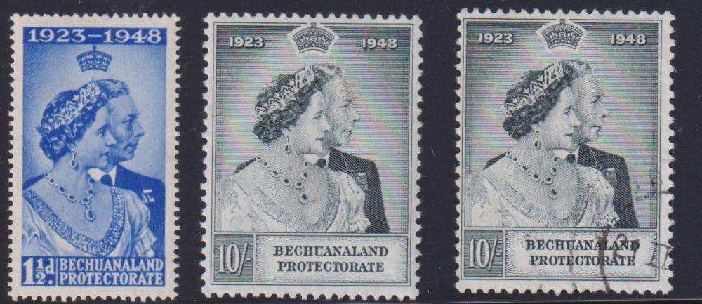 BECHUANALAND 1948 SILVER WEDDING FDC & STAMPS cv R3500