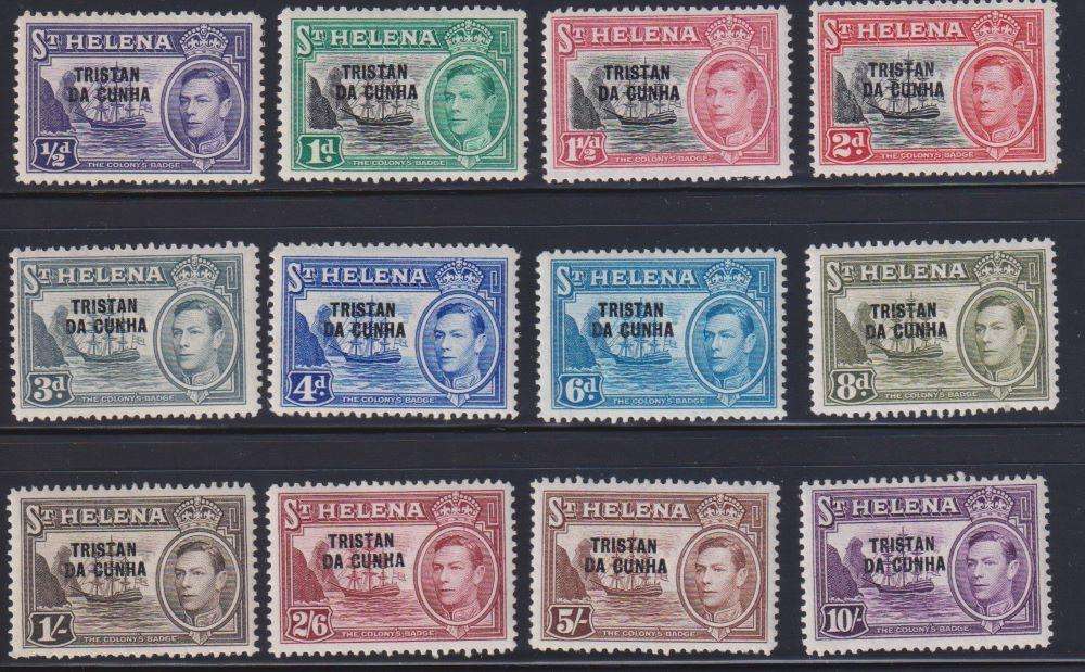TRISTAN DA CUNHA 1952 KGV1 SET UNMOUNTED MINT CV £140