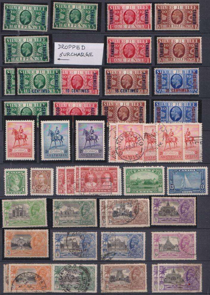 FANTASTIC COLLECTION OF KGV 1935 SILVER JUBILEE - MINT/USED/VARIETIES