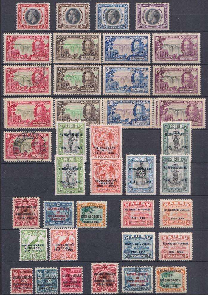 FANTASTIC COLLECTION OF KGV 1935 SILVER JUBILEE - MINT/USED/VARIETIES