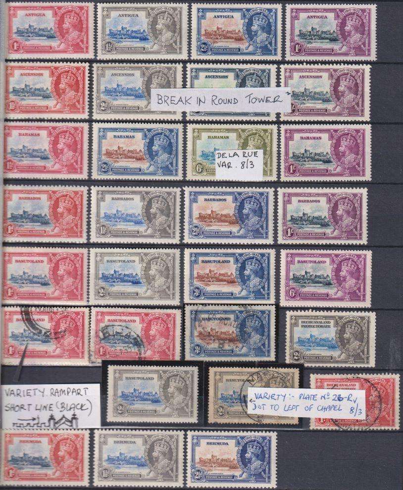 FANTASTIC COLLECTION OF KGV 1935 SILVER JUBILEE - MINT/USED/VARIETIES