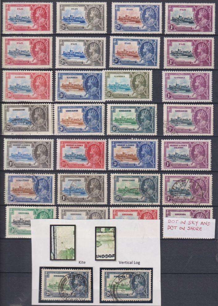 FANTASTIC COLLECTION OF KGV 1935 SILVER JUBILEE - MINT/USED/VARIETIES