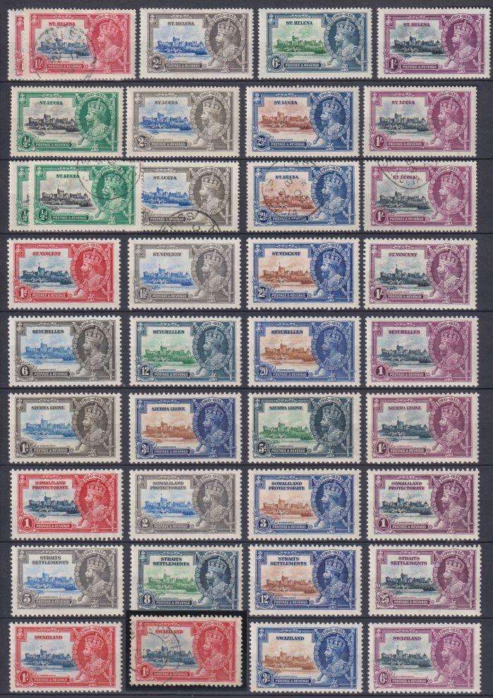 FANTASTIC COLLECTION OF KGV 1935 SILVER JUBILEE - MINT/USED/VARIETIES