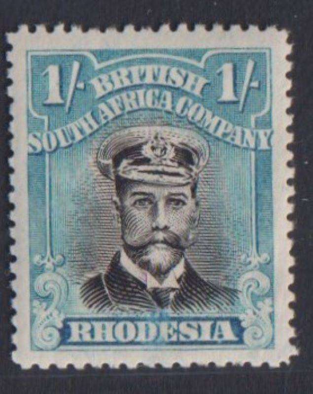 RHODESIA 1913 1/- ADMIRAL  FINE MINT SG317 #1064 cv £95