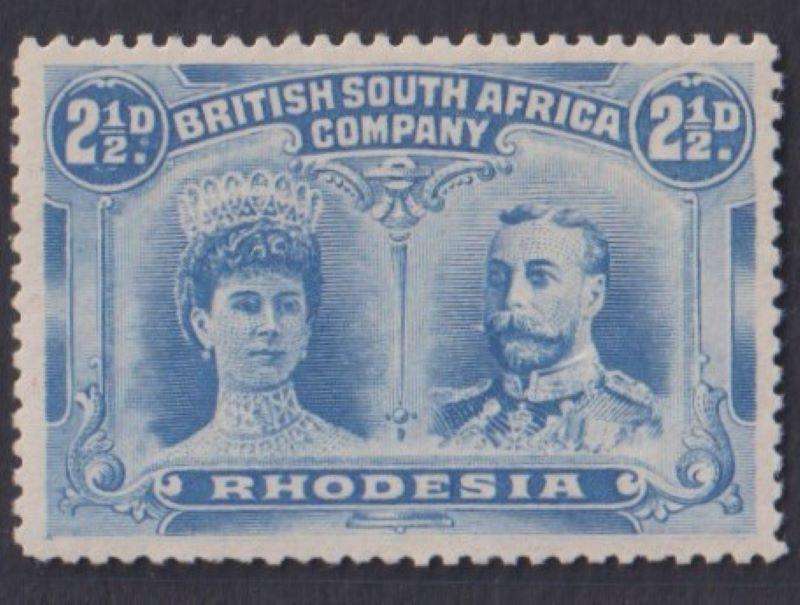 RHODESIA 1910 2 1/2d DOUBLE HEADS FINE MINT SG 131/1a/2/3 CV £150