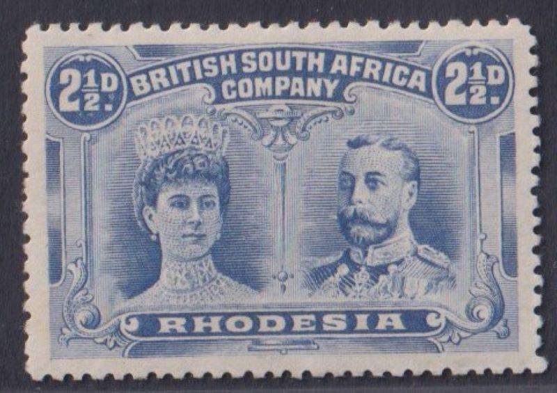 RHODESIA 1910 2 1/2d DOUBLE HEADS FINE MINT SG 131/1a/2/3 CV £150