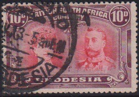 RHODESIA 1910 DOUBLE HEADS 10d's & 1/-'s SOUND USED
