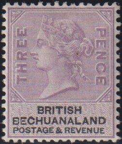 BECHUANALAND 1887 QVIC 1d & 3d FINE HINGED MINT - CV R850