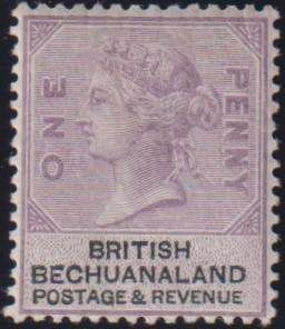 BECHUANALAND 1887 QVIC 1d & 3d FINE HINGED MINT - CV R850