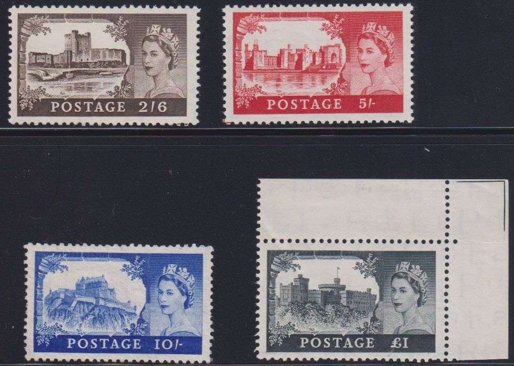 GREAT BRITAIN 1955 QE11 WATERLOW PRINTINGS SG 536-9 M/UM
