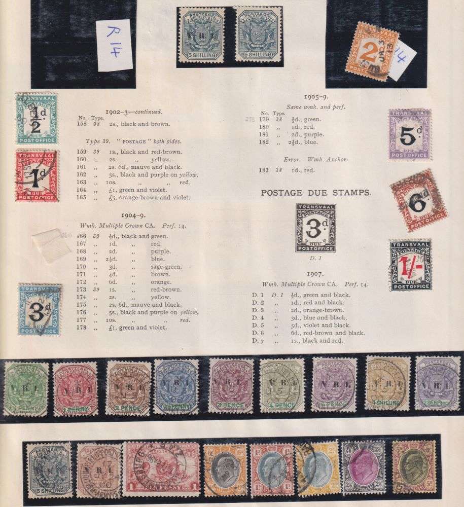 TRANSVAAL OLD TIME COLLECTION ON PAGES - CV AROUND R30,000