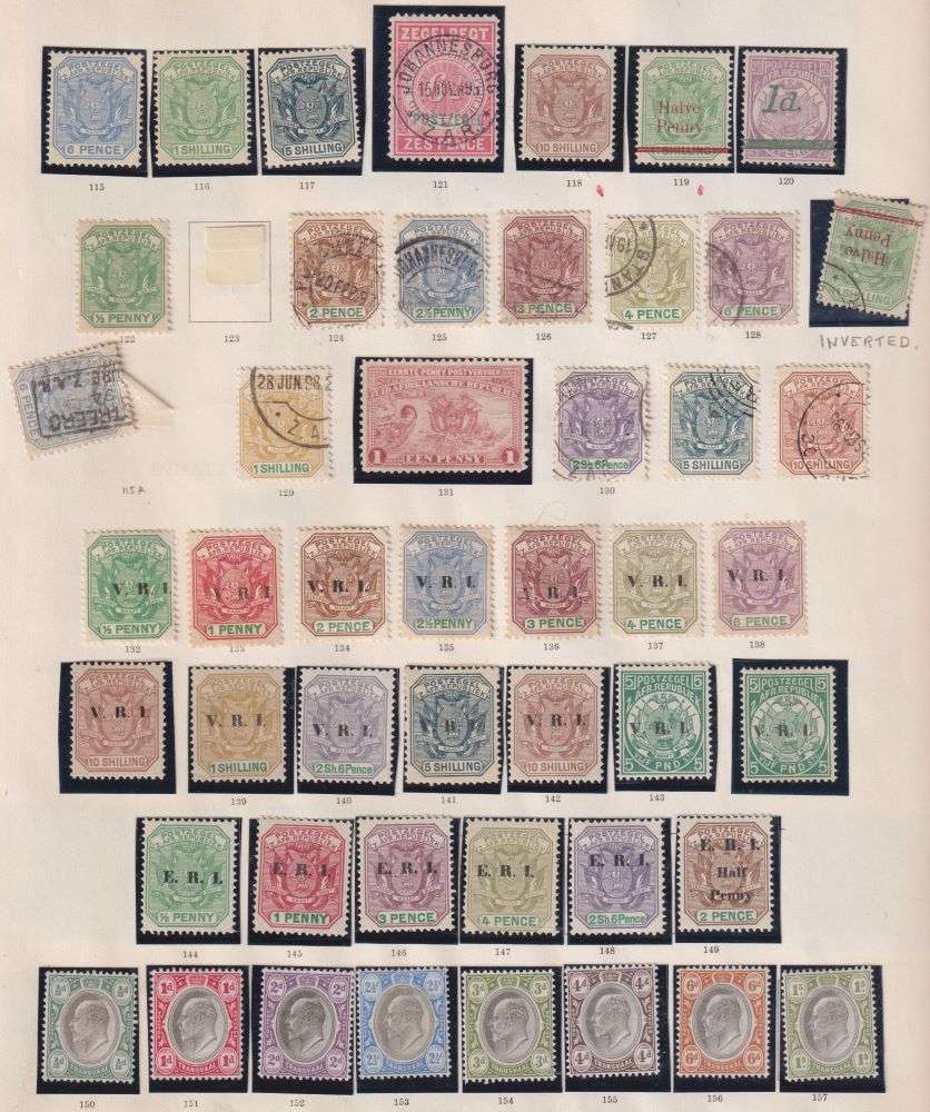 TRANSVAAL OLD TIME COLLECTION ON PAGES - CV AROUND R30,000