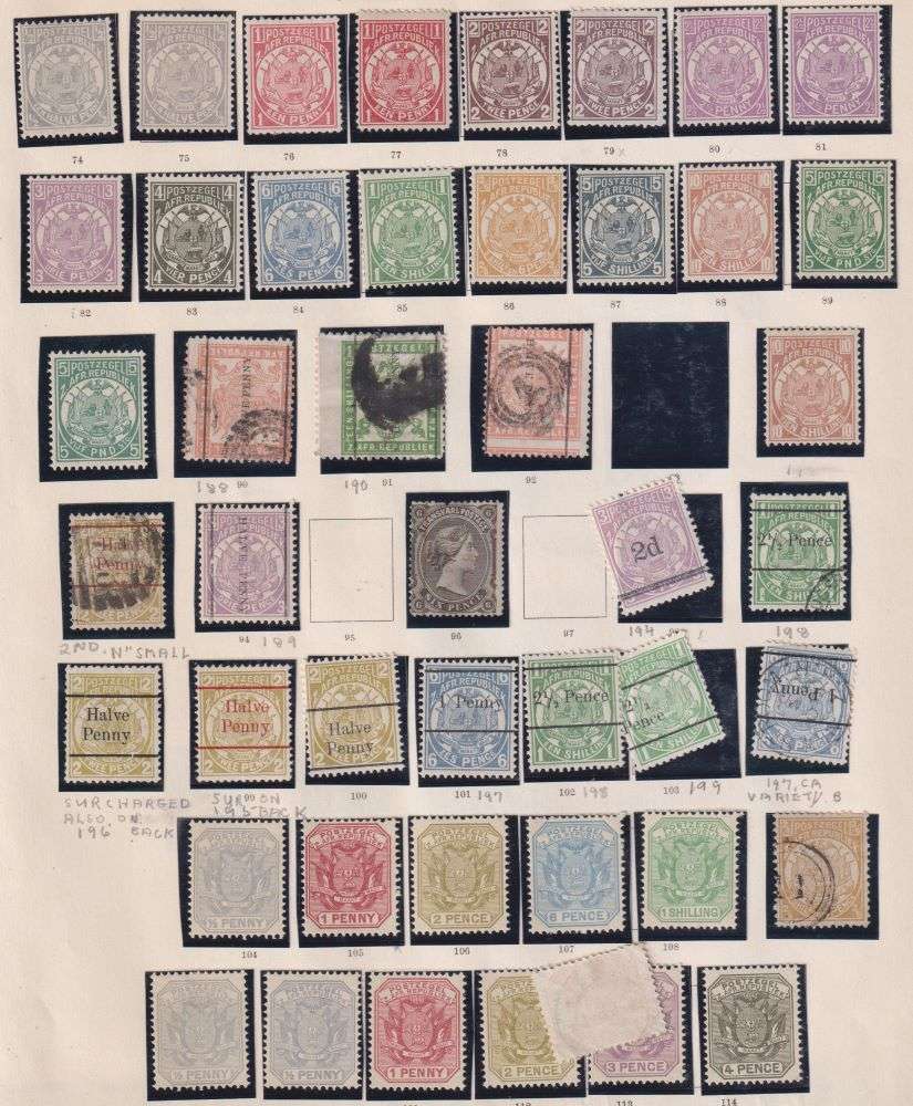 TRANSVAAL OLD TIME COLLECTION ON PAGES - CV AROUND R30,000