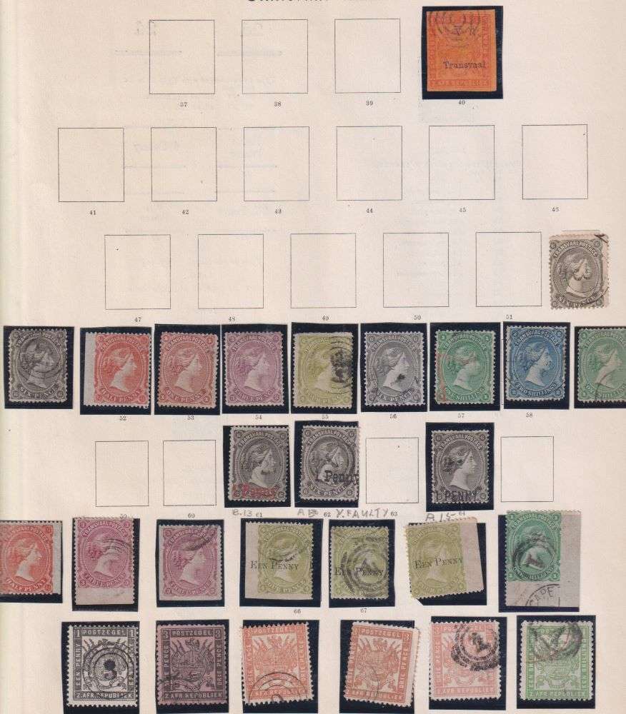 TRANSVAAL OLD TIME COLLECTION ON PAGES - CV AROUND R30,000