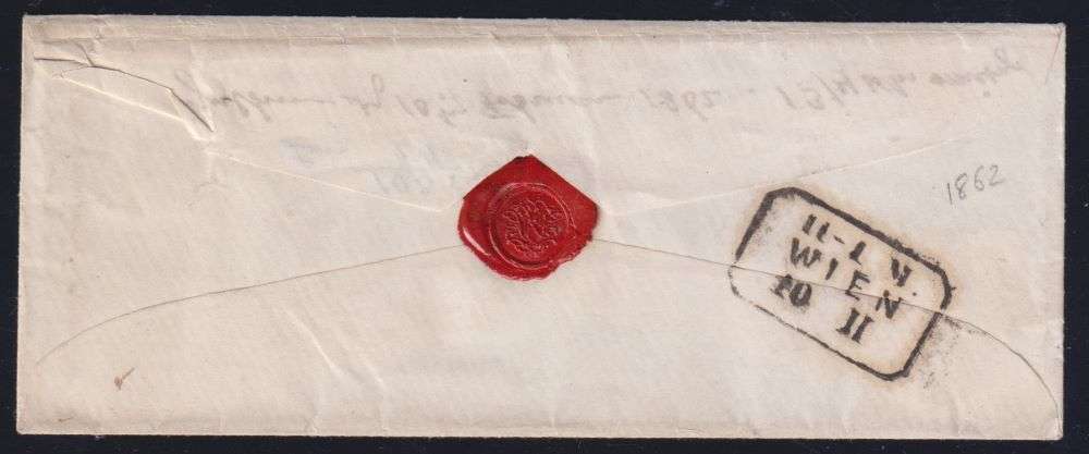 AUSTRIA  1861 LINZ COVER TO VIENNA