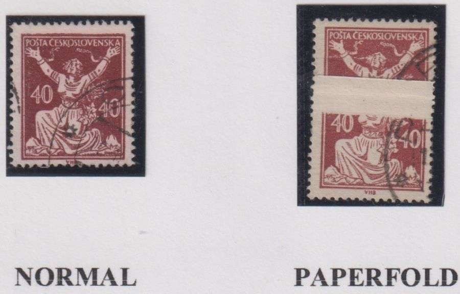 CZECHOSLOVAKIA 1922 AMAZING PAPERFOLD WRITTEN UP