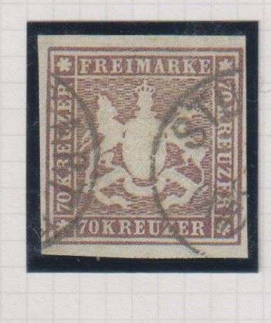 WURTTEMBERG SUPERB 1851-1875 DISPLAY ON PAGES