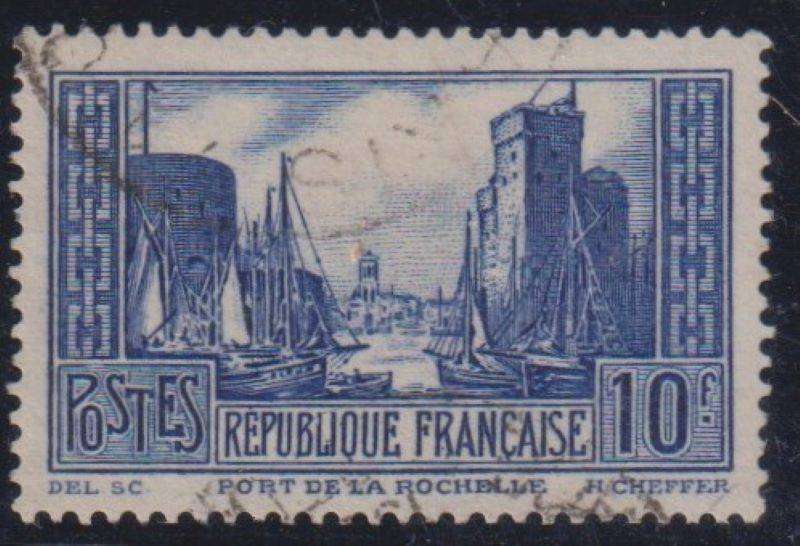 FRANCE 10f BLUE SG 474b WITH CERTIFICATE FINE USED