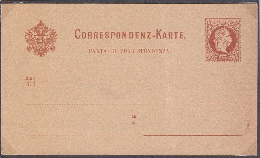 AUSTRIA, ITALY 1890 POSTAL STATIONERY CARDS - WRITTEN UP COLLECTION
