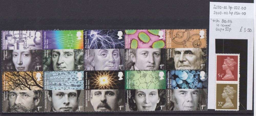GREAT BRITAIN 2010 UM ISSUES, STAMPS, BOOKLETS, MIN SHEETS