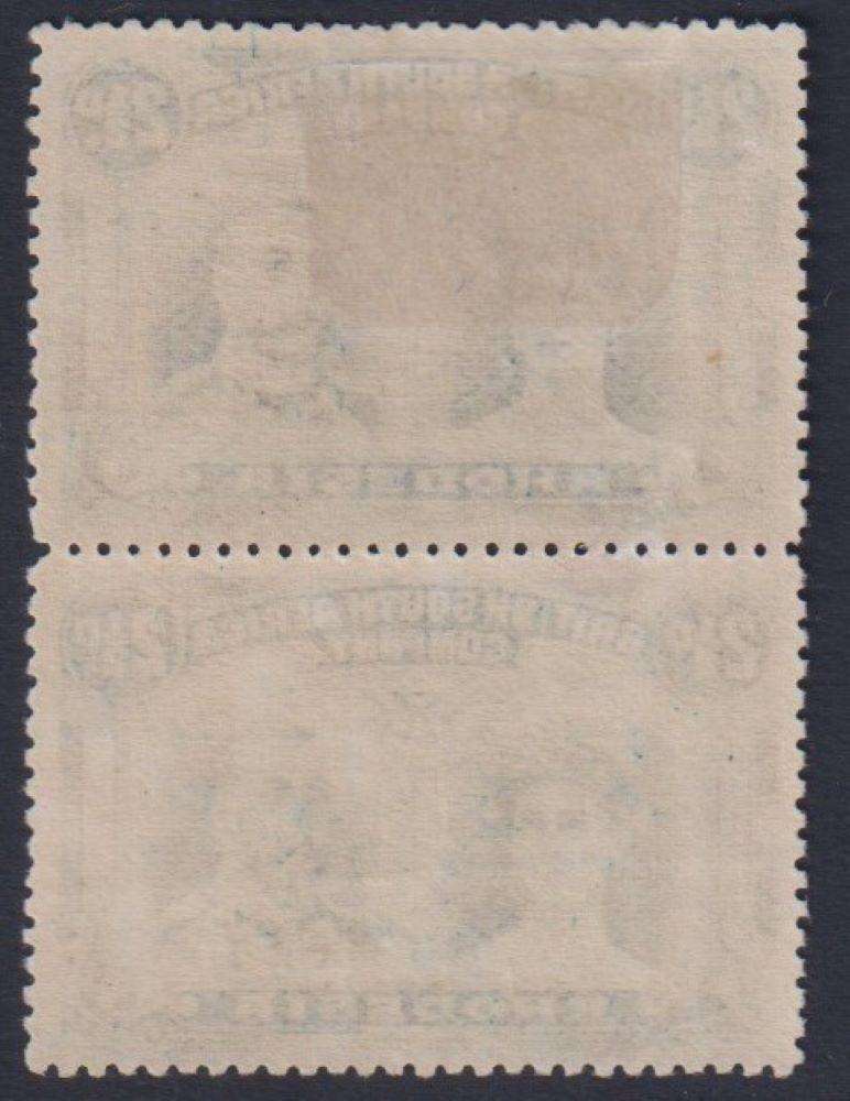 RHODESIA-BSAC 1911 2 1/2d DOUBLE HEAD PAIR HINGED MINT- SG 131a