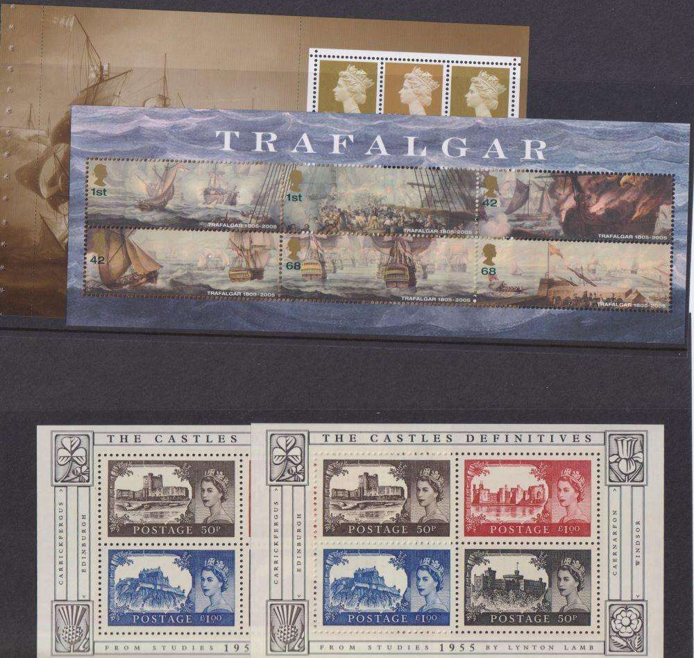 GREAT BRITAIN 2005 ISSUES, BLOCKS, BOOKLETS MIN SHEETS - HIGH FACE VALUE