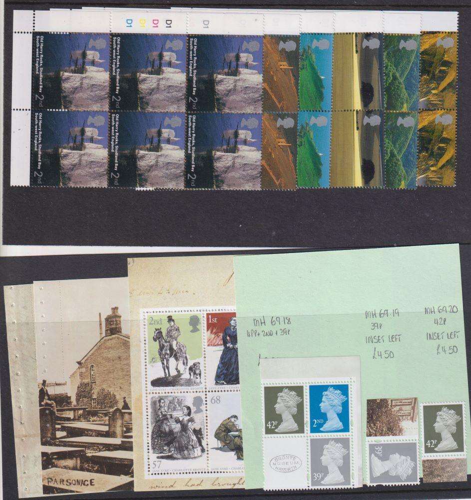 GREAT BRITAIN 2005 ISSUES, BLOCKS, BOOKLETS MIN SHEETS - HIGH FACE VALUE