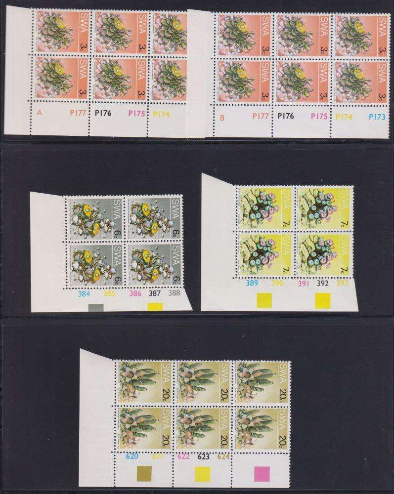 SWA 1973 DEFINITIVE CONTROL BLOCK COLLECTION - UM