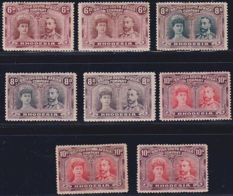 RHODESIA-BSAC 1910 MINT DOUBLE HEADS