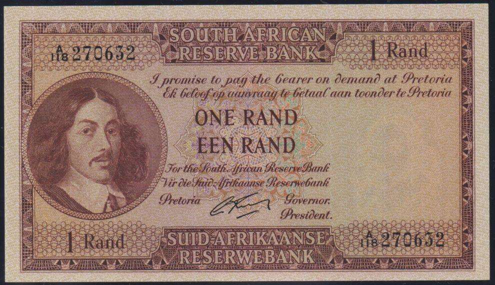 SA 1962 G RISSIK R1 & R2  BANKNOTES SUPERB UNCIRCULATED