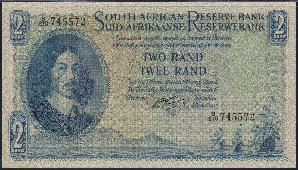 SA 1962 G RISSIK R1 & R2  BANKNOTES SUPERB UNCIRCULATED