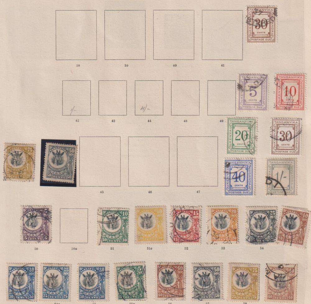 TANGANYIKA-TANZANIA LOVELY MINT & USED LOT ON PAGES