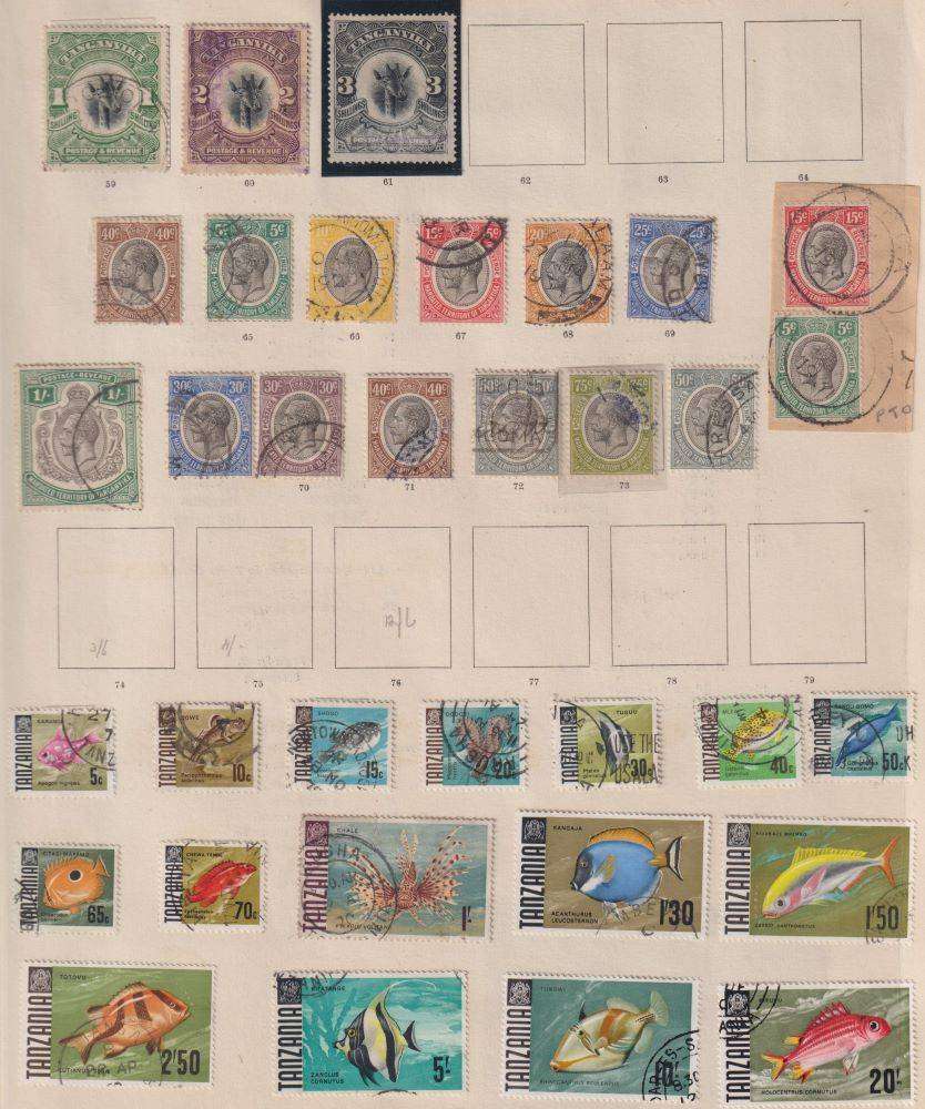 TANGANYIKA-TANZANIA LOVELY MINT & USED LOT ON PAGES