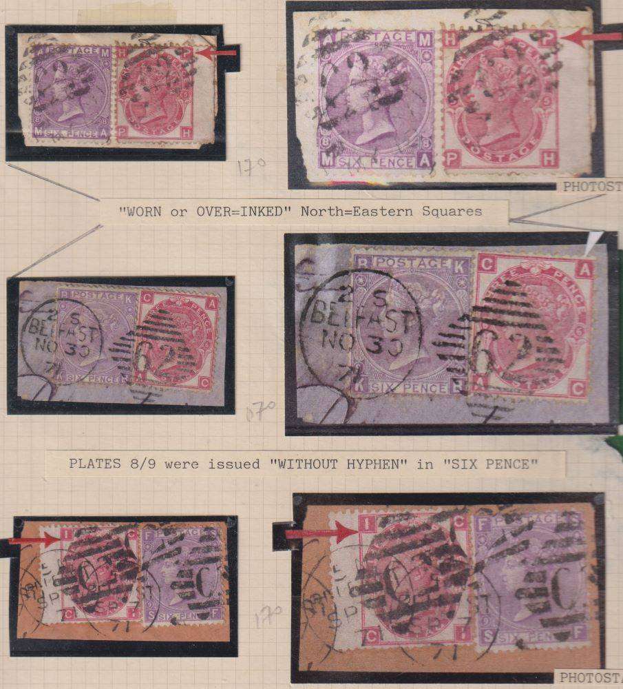 GREAT BRITAIN QVIC SUPERB LOT OF 1867/80 ON PAGE