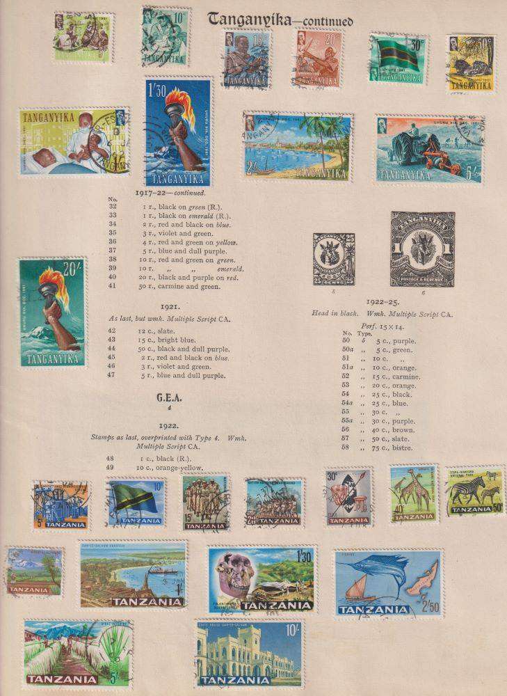 TANGANYIKA-TANZANIA LOVELY MINT & USED LOT ON PAGES