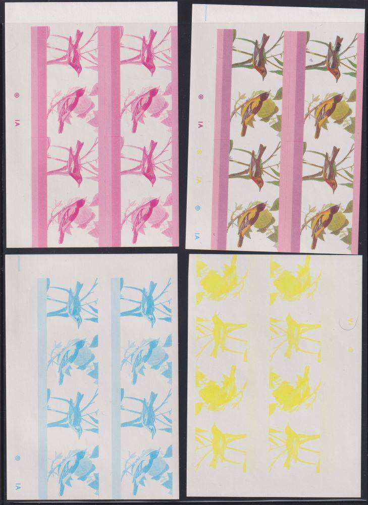 NEVIS BIRDS $2.50 CONTROLS-  PROGRESSIVE PROOFS