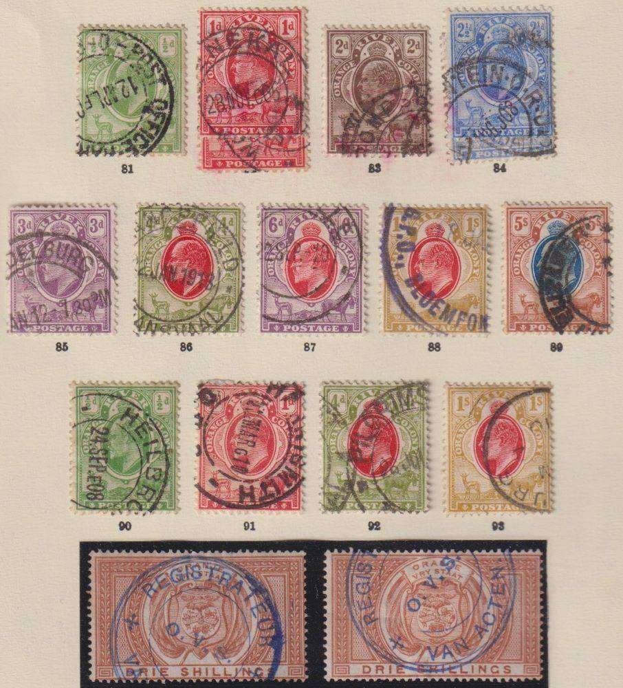ORANGE FREE STATE  EARLY OLD COLLECTION ON PAGES HIGH CV