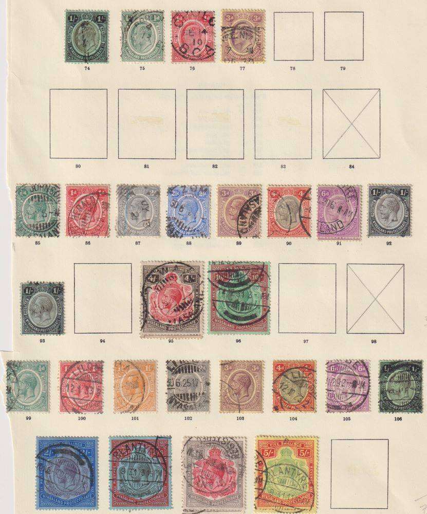 BCA - NYASALAND EARLY OLD COLLECTION ON PAGES