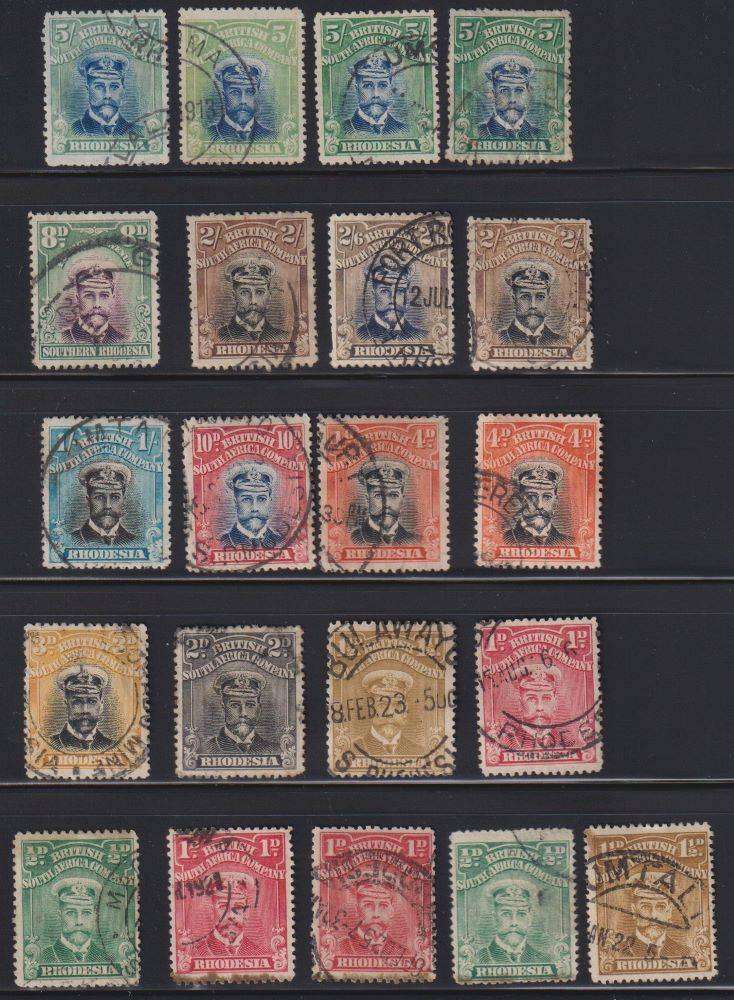 RHODESIA-BSAC LOVELY 1913 ADMIRALS  LOT!