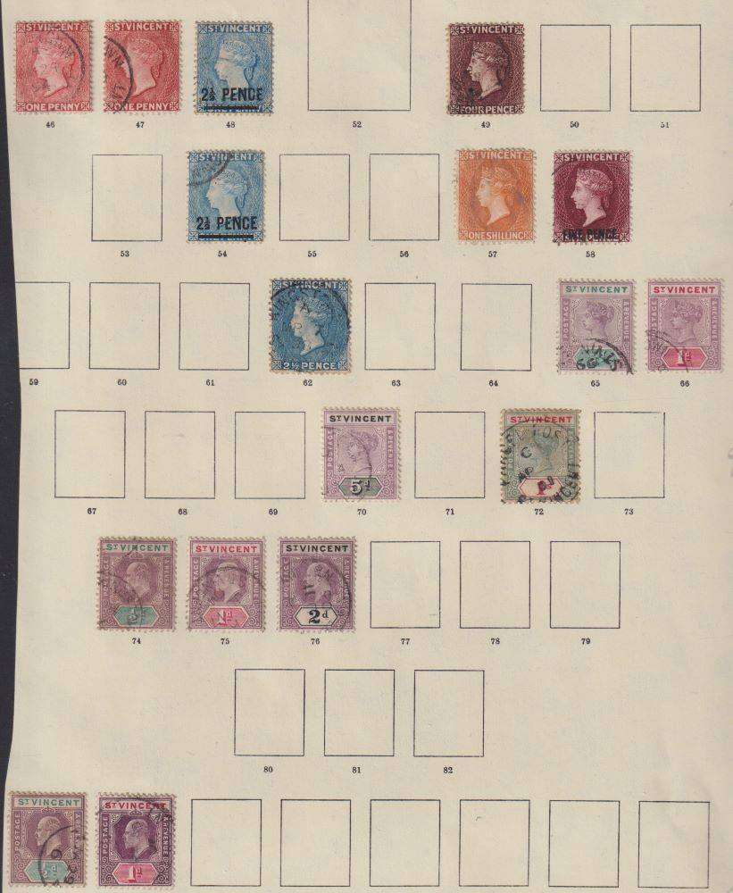 ST VINCENT OLD TIME COLLECTION ON PAGES - HIGH CV