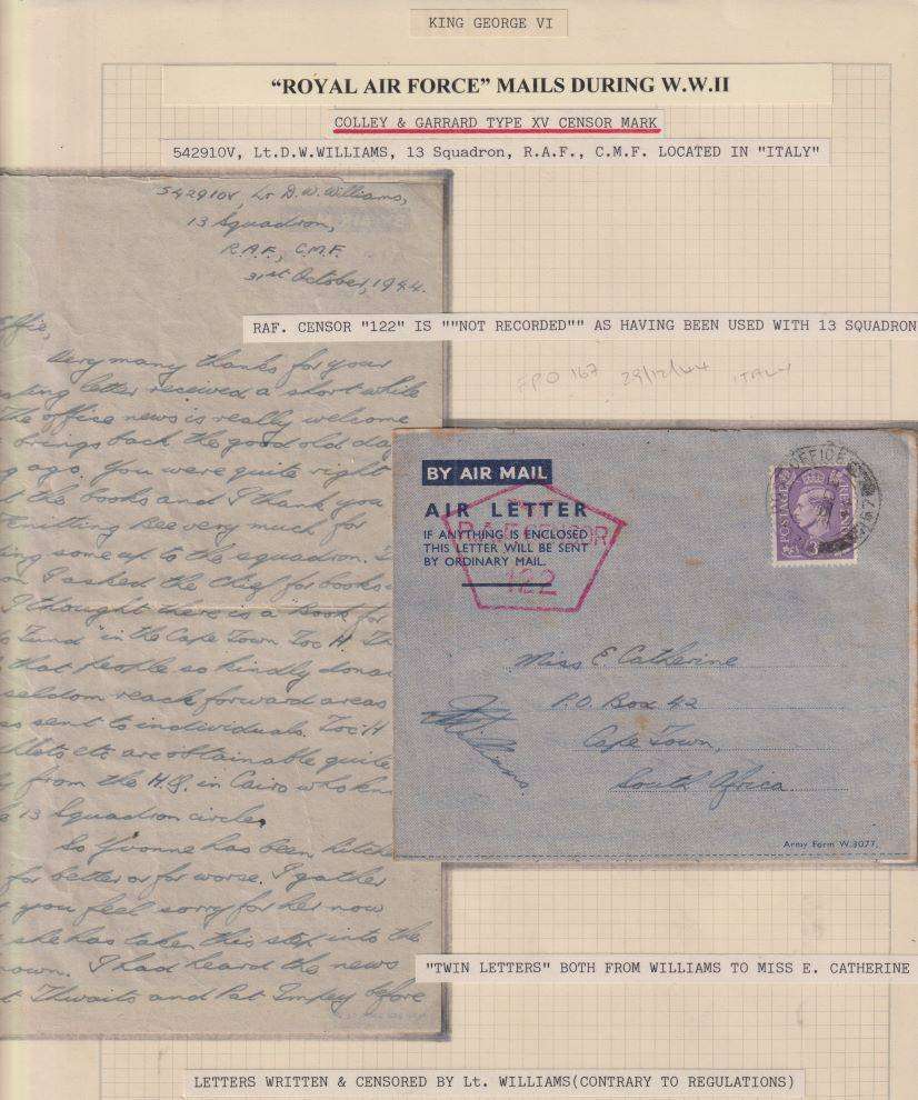 GB ROYAL AIRFORCE COLLECTION OF WW11 COVERS - WRITTEN UP!