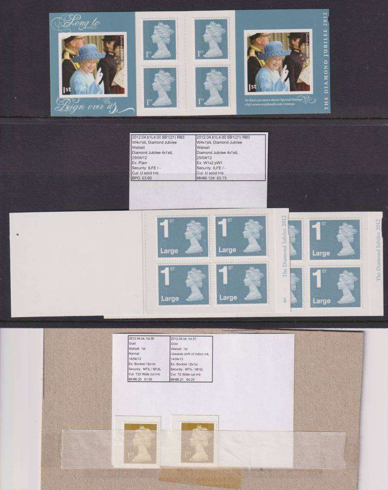 GREAT BRITAIN FANTASTIC LOT OF 2011 MINT ISSUES-BOOKLETS, PP'S, SPEC MACHINS - HIGH FACE VALUE
