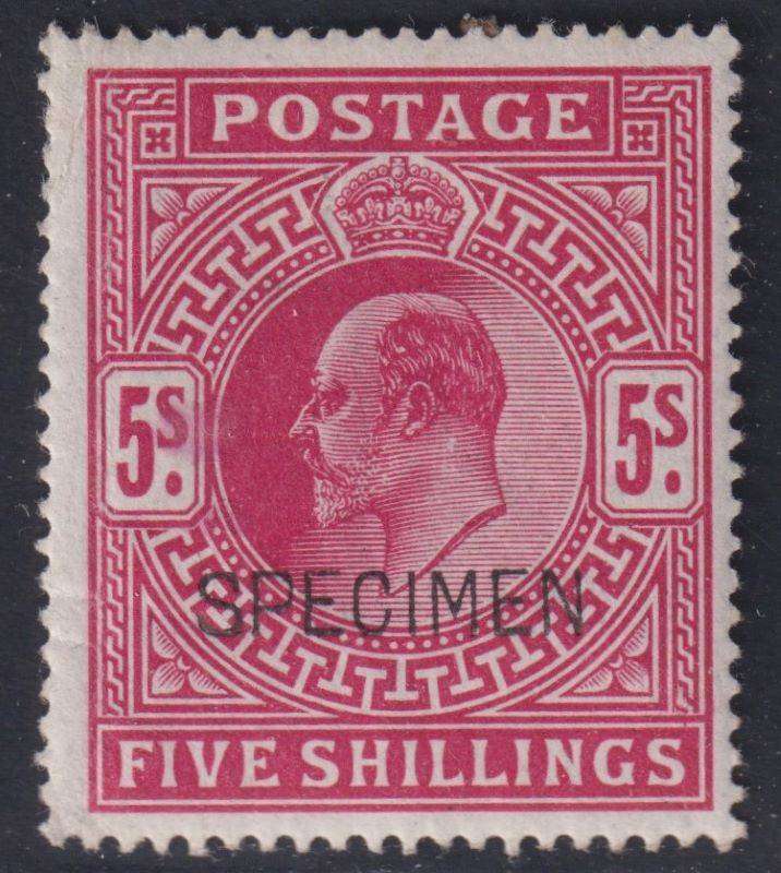 GREAT BRITAIN KEV11 5/-  UPU SPECIMEN - SCARCE!