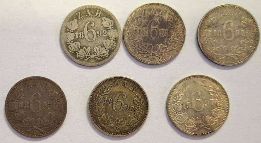 ZAR  6d Coin Collection - 6 coins