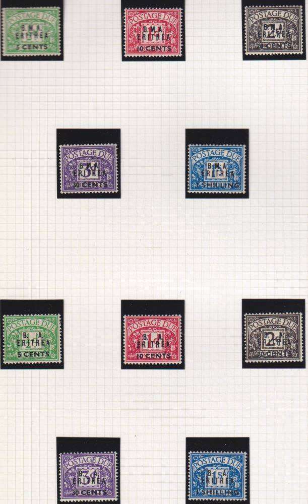 ERITREA/MIDDLE EAST FORCES  LOVELY KGV1 SETS FINE HINGED MINT/UM